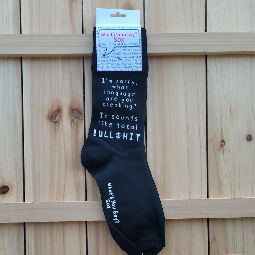 NWT Foozy's Unisex What'd You Say? Funny Socks